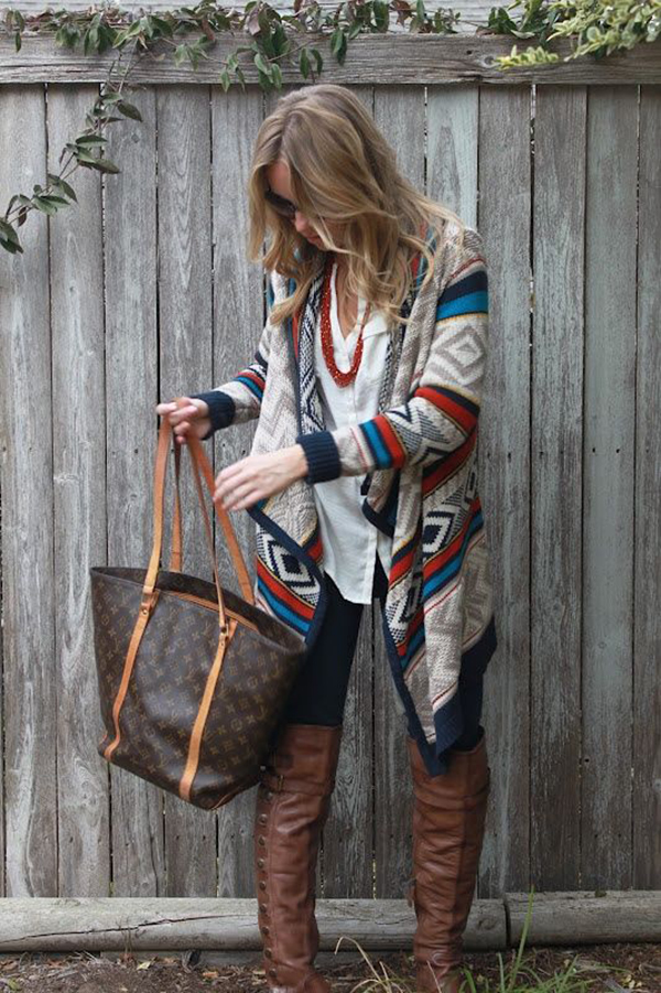 How to Style An Aztec Print Cardigan - Sun Valley Alpaca Co.