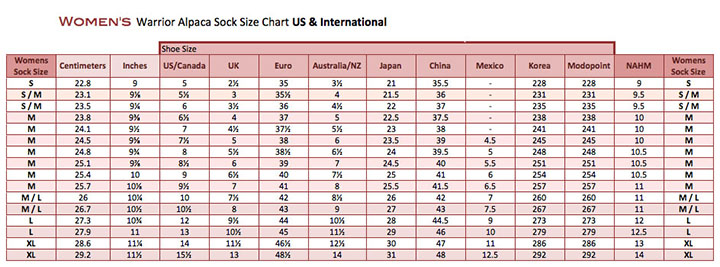 alpaca socks sizing sock size chart sun valley alpaca co size 37 in usa